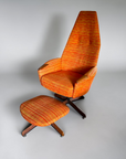 Adrian Pearsall High Back MidCentury Lounge Chair with Ottoman