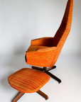 Adrian Pearsall High Back MidCentury Lounge Chair with Ottoman