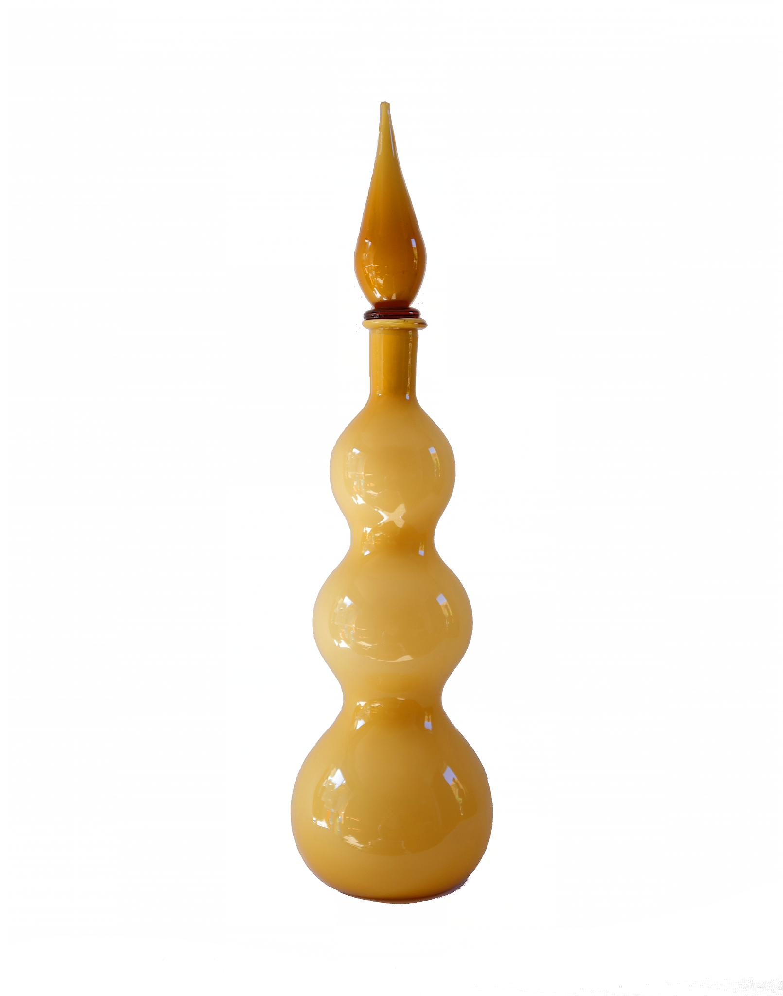 Empoli Amber Triple Ball Decanter