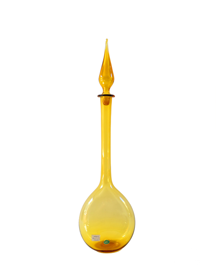 Italian Lollipop Decanter in Amber No. 2