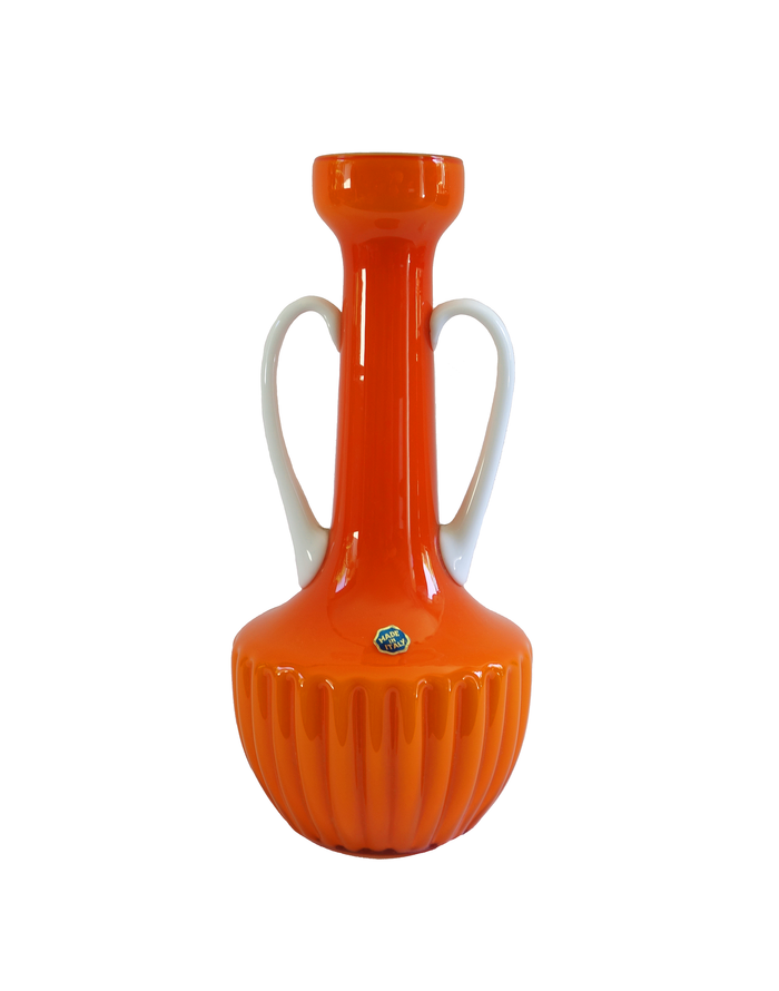 Empoli Orange Two-Tone Urn