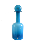 Holmegaard Gulvase Bottle with Ball Stopper in Blue