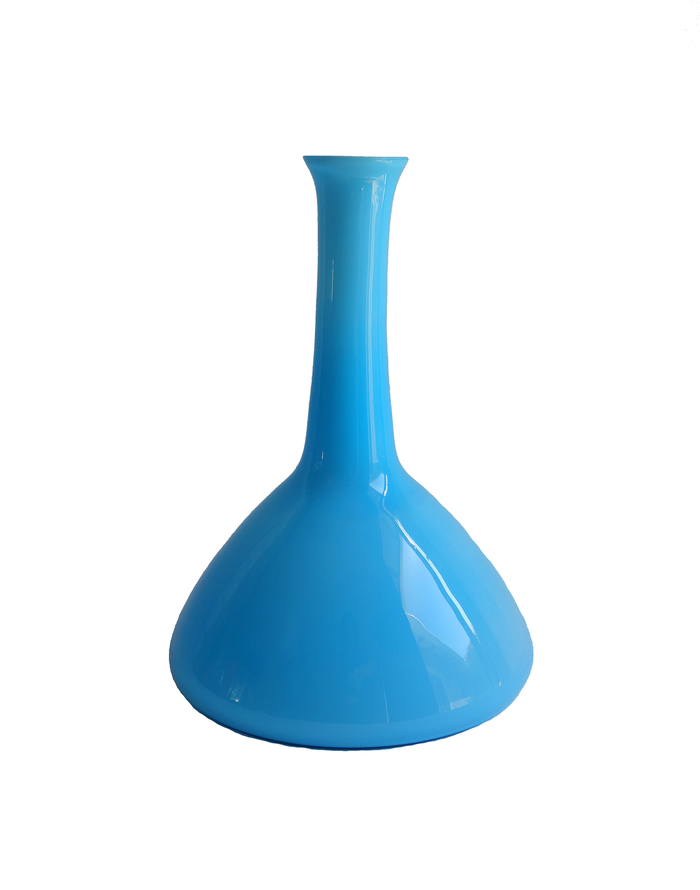 Italian Cased Blue Flask Bottle
