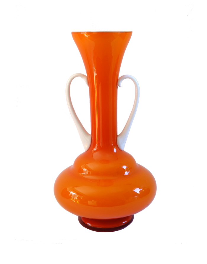 Empoli Orange Two-Tone Vase