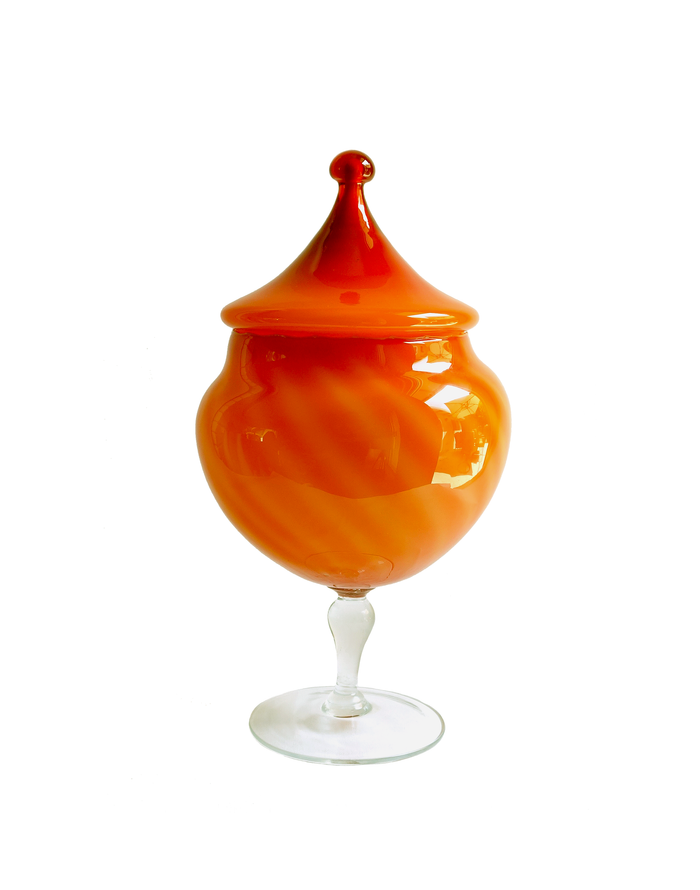 Empoli Orange Apothecary Lidded Jar