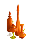 Empoli Orange Two-Tone Lidded Apothecary