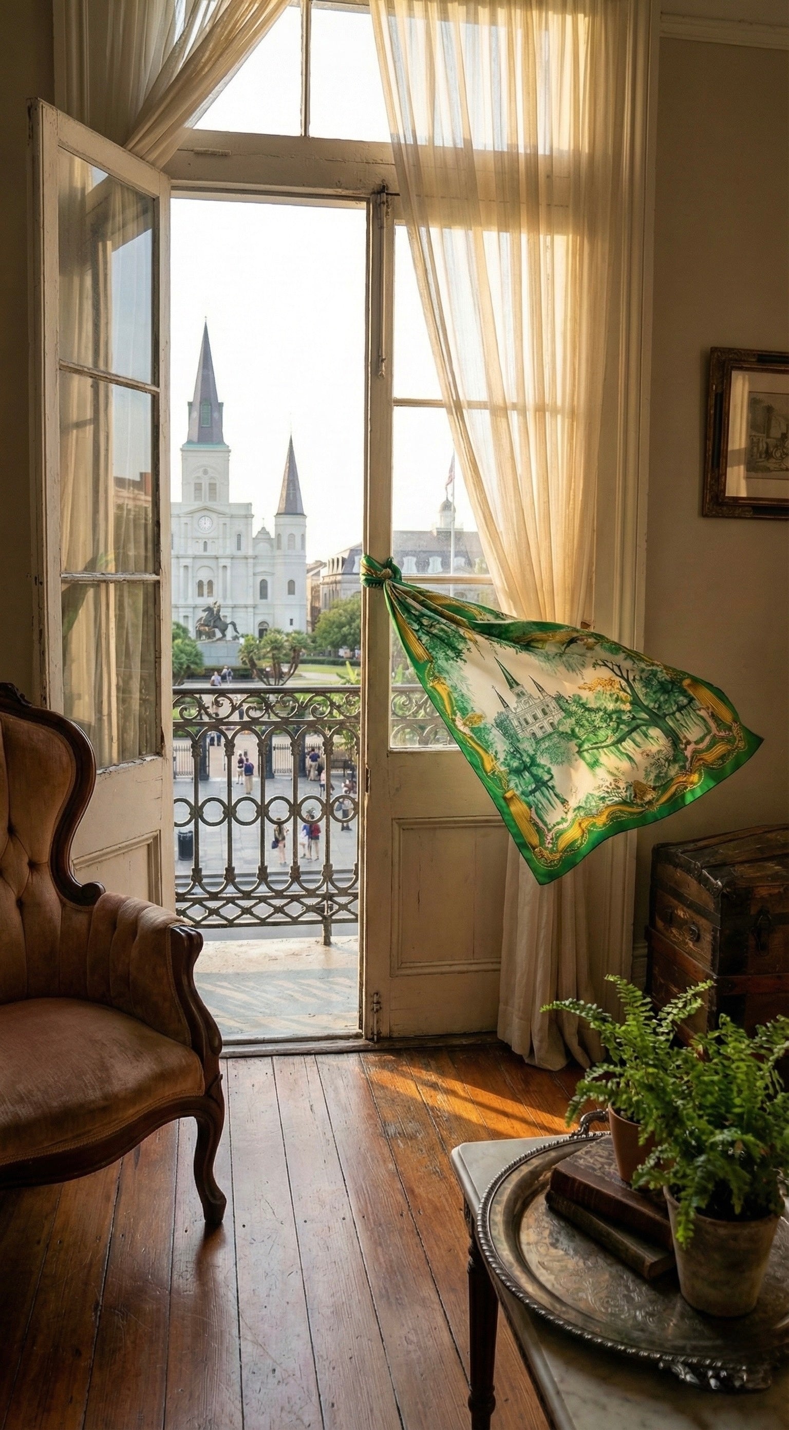 Jardin du Vieux Carré scarf