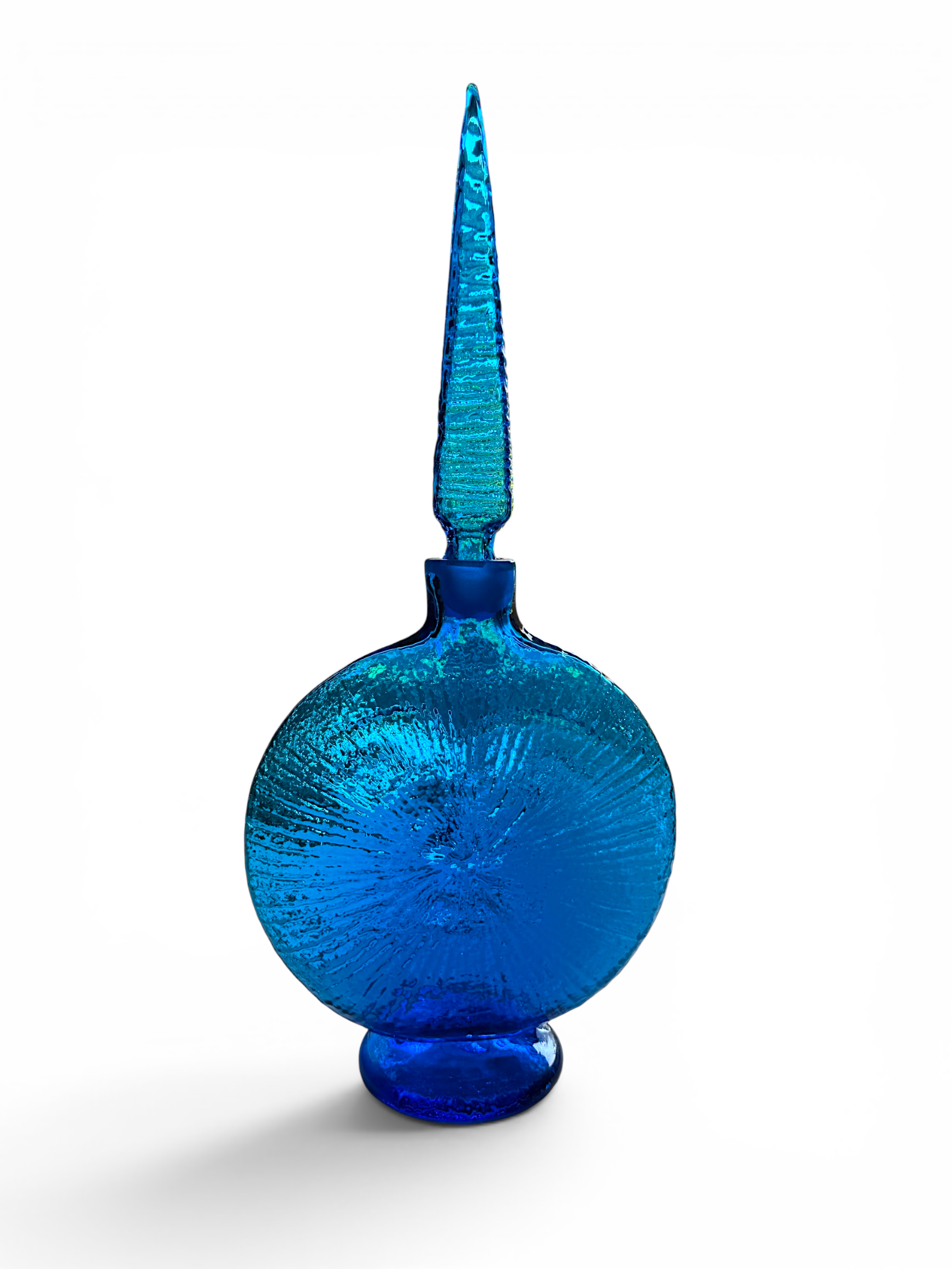 Blenko 6218S Omnibus Sun Face Decanter
