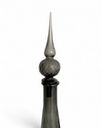 Empoli Grey Optic Genie Bottle Decanter with Double Tier Stopper
