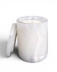 White Onyx Stone Candle