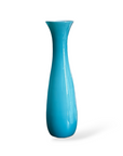 Teal Blue Fluted Vase
