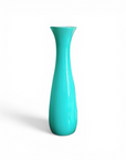 Aqua Fluted Vase