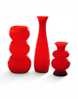 Orange Fluted Vase