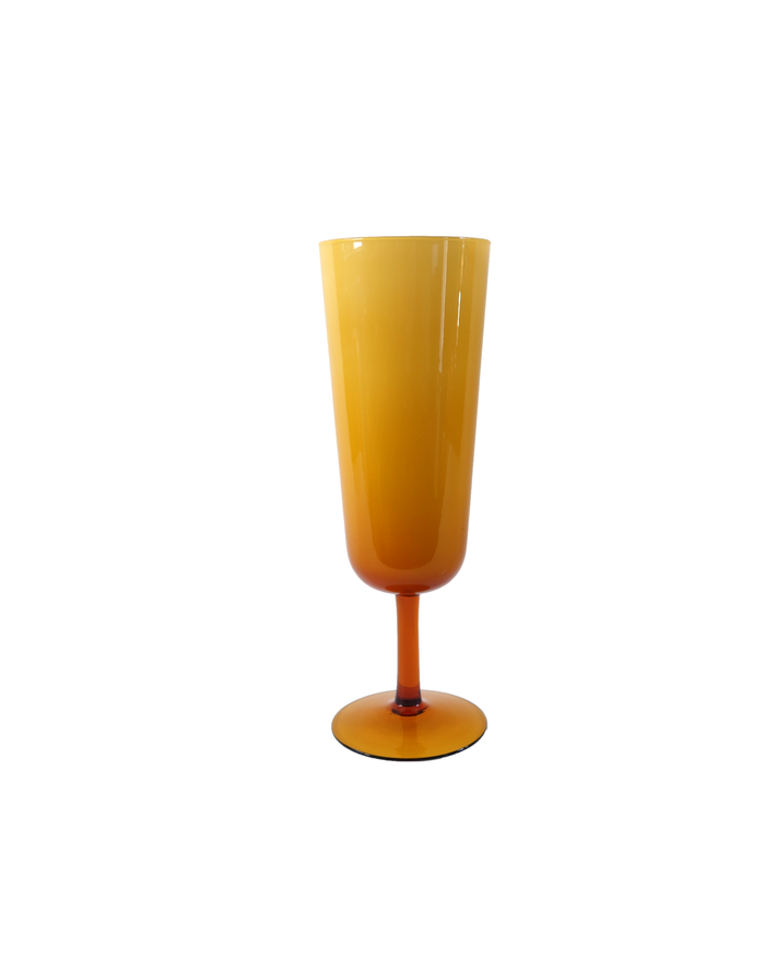 Empoli Amber Pedestal Goblet