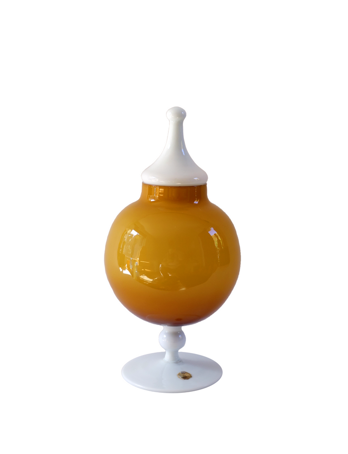 Empoli Amber Two-Tone Apothecary Lidded Jar