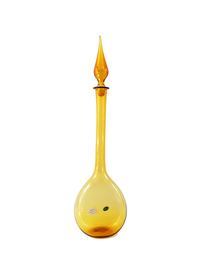 Italian Lollipop Decanter in Amber No. 1