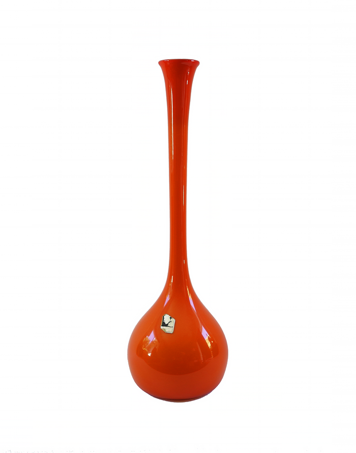 Empoli orange cased glass bottle