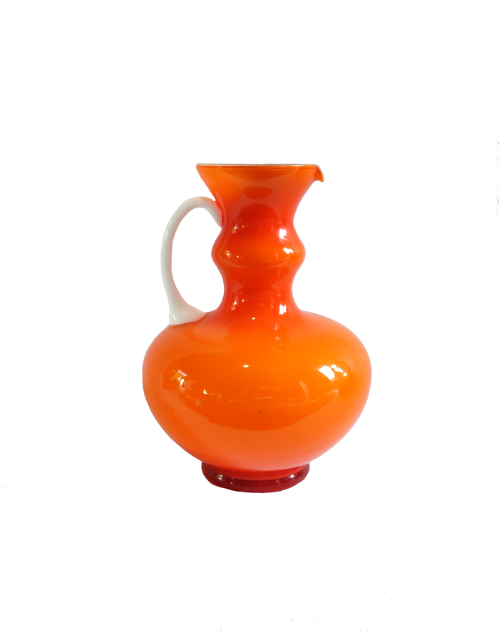 Empoli Orange Two-Tone Wide Pitcher