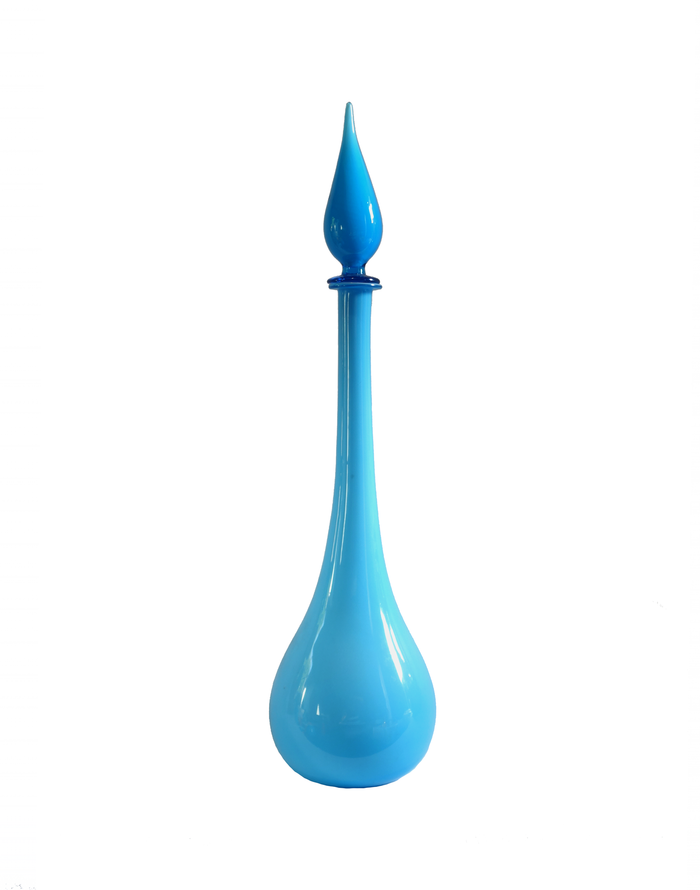 Empoli Blue Tall Decanter Bottle