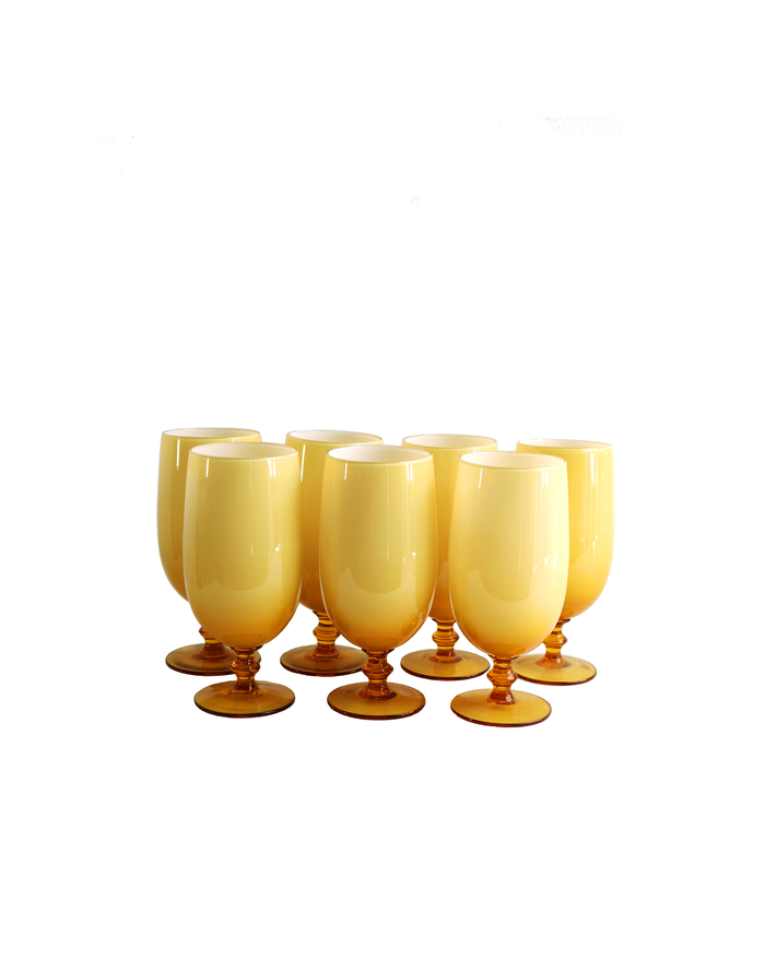 Empoli Amber Cased Drinking Glasses - 7 Pcs