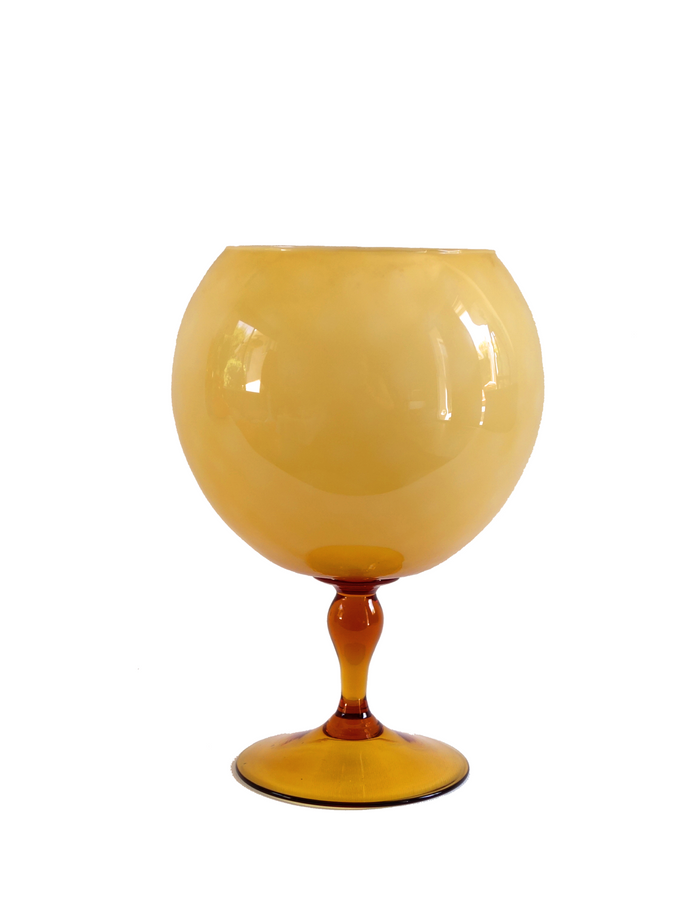 Empoli Amber Cased Quilted Goblet