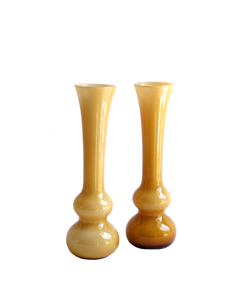 Empoli Amber Cased Bud Vase No. 1