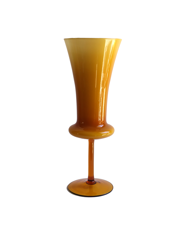 Empoli Amber Fluted Vase