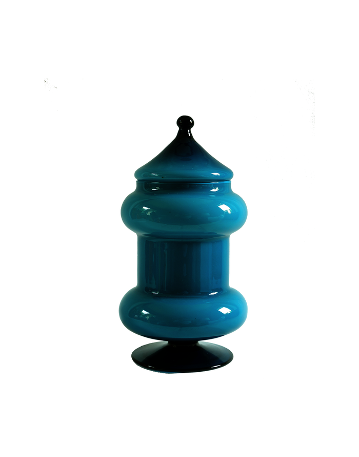 Teal Empoli Apothecary Lidded Jar