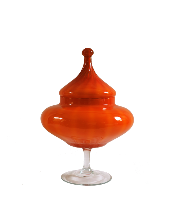 Empoli Orange Apothecary Lidded Jar