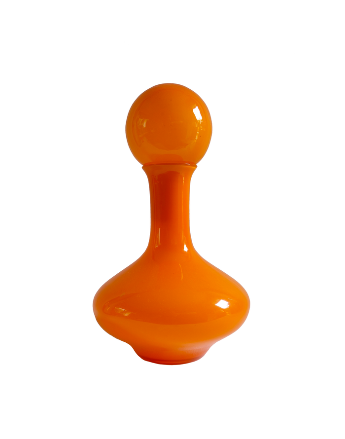 Empoli Orange Decanter with Ball Stopper