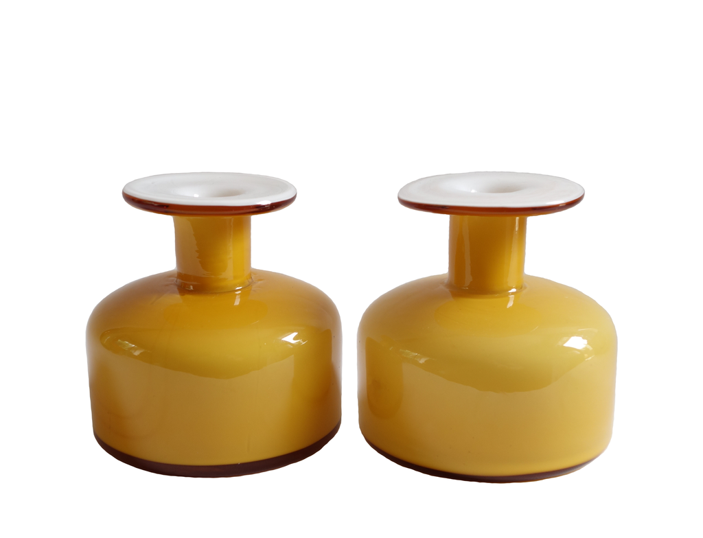 Holmegaard Gulvase Short Bottle in Amber No. 2