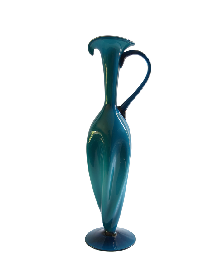 Teal Empoli Twisted Vase