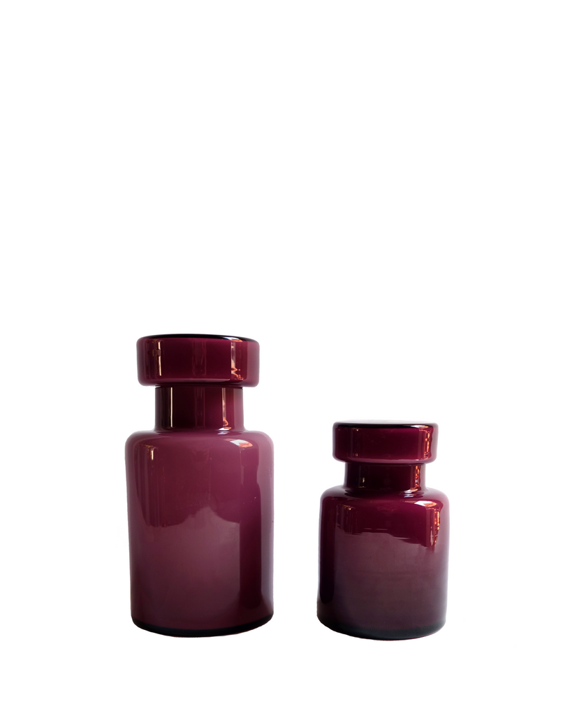 Murano Vistosi Amethyst Lidded Jar No. 1