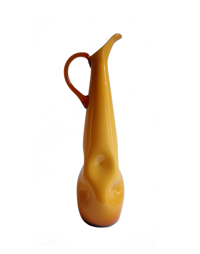 Empoli Amber Dimpled Pitcher