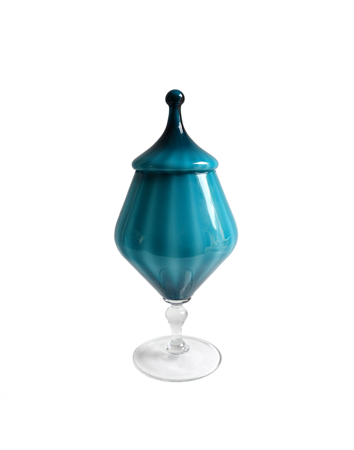Teal Empoli Apothecary Lidded Jar