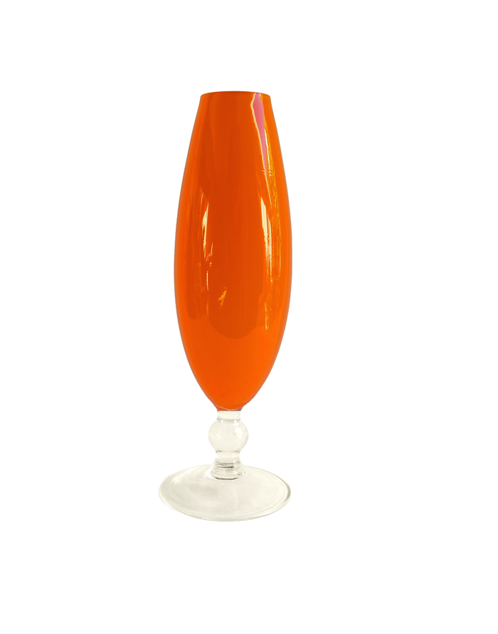 Empoli Orange Pedestal Vase