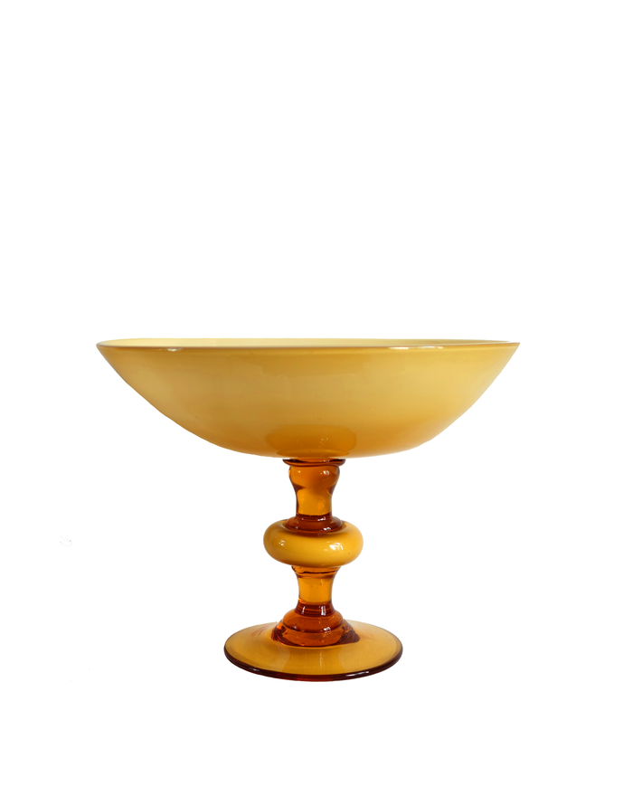 Empoli Amber Pedestal Compote Candy Dish