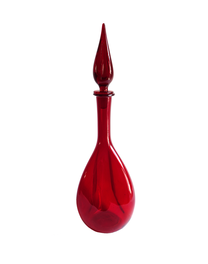 Empoli Red Pinched Decanter