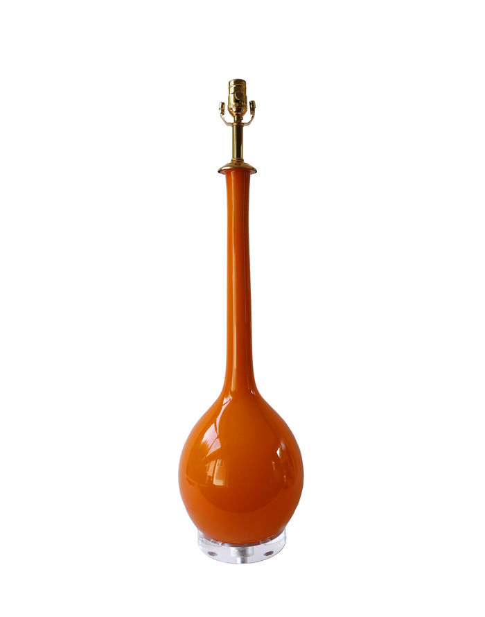 Murano Orange Long Neck Lamp