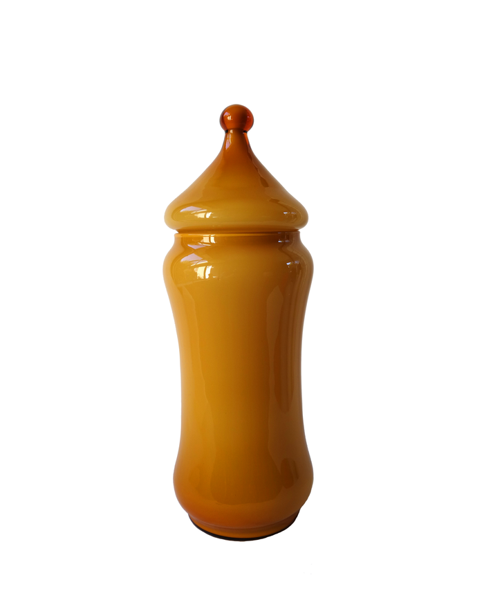 Empoli Amber Apothecary Lidded Jar