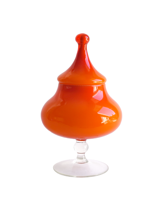 Empoli Orange Apothecary Lidded Jar