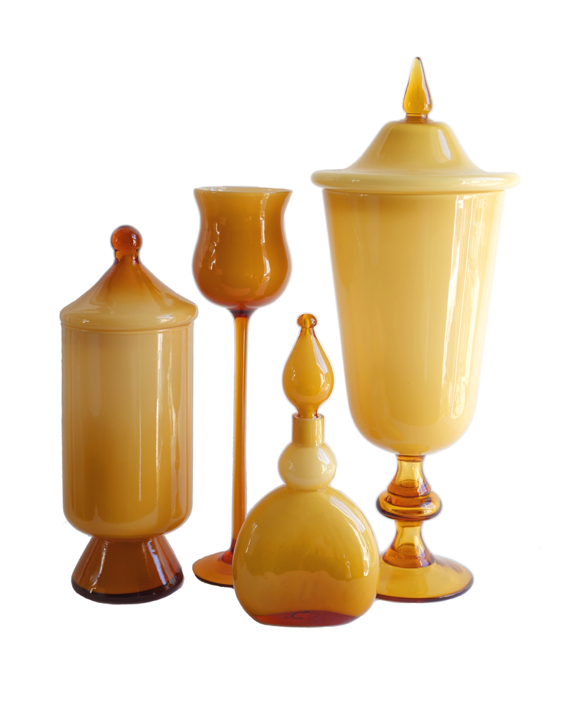 Empoli Amber Apothecary Lidded Jar